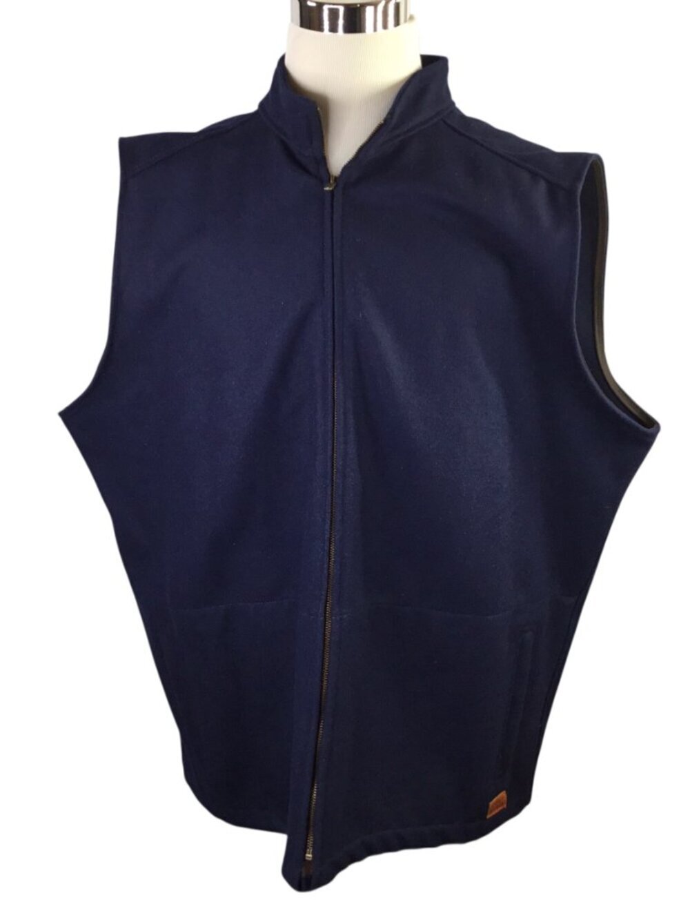 Stormy Kromer NWT Ironwood Wool Vest 3XLT Tall USA Blue Heather Navy Full Zip